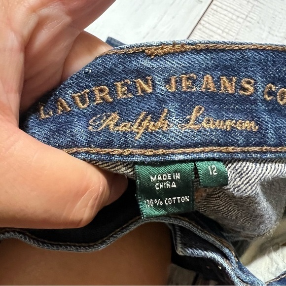 LAUREN JEANS CO Ralph Lauren Cropped Jeans Sz 12 Hi Rise 10” Vintage 90s Y2K EUC - Picture 9 of 14